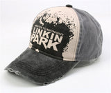 Rapper DJ bboy dancer Top quality Linkin Park baseball cap denim vintage worn hip hop letter adjustable cap
