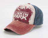Rapper DJ bboy dancer Top quality Linkin Park baseball cap denim vintage worn hip hop letter adjustable cap