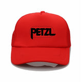 Fashion net cap Petzl Rock Printing baseball cap Men and women Summer Trend Cap New Youth sun hat Beach Visor hat